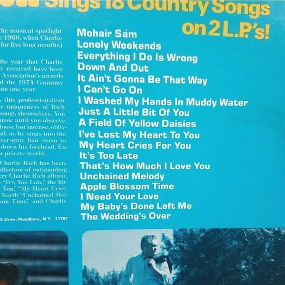 Charlie Rich - Lonely Weekends - 2 RECORD SET / 2 LP'S Vintage Vinyl ~ COUNTRY - Picture 3 of 9